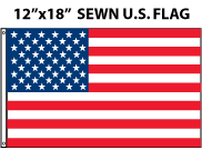 12" x 18" Printed Nylon U.S.A Boat Flag