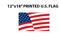 12" x 18" Printed U.S. Flag
