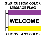 3 FT x 5 FT Custom Color Message Flag