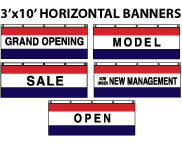 3 FT x 10 FT Horizontal Advertising Banners