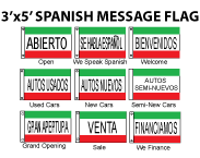 3 F x 5 FT Spanish Message Flags