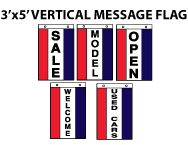 3 FT X 5 FT Vertical Message Banners -