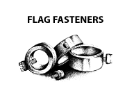 3/4" Flag Fasteners (pair) - for 3/4" diameter poles