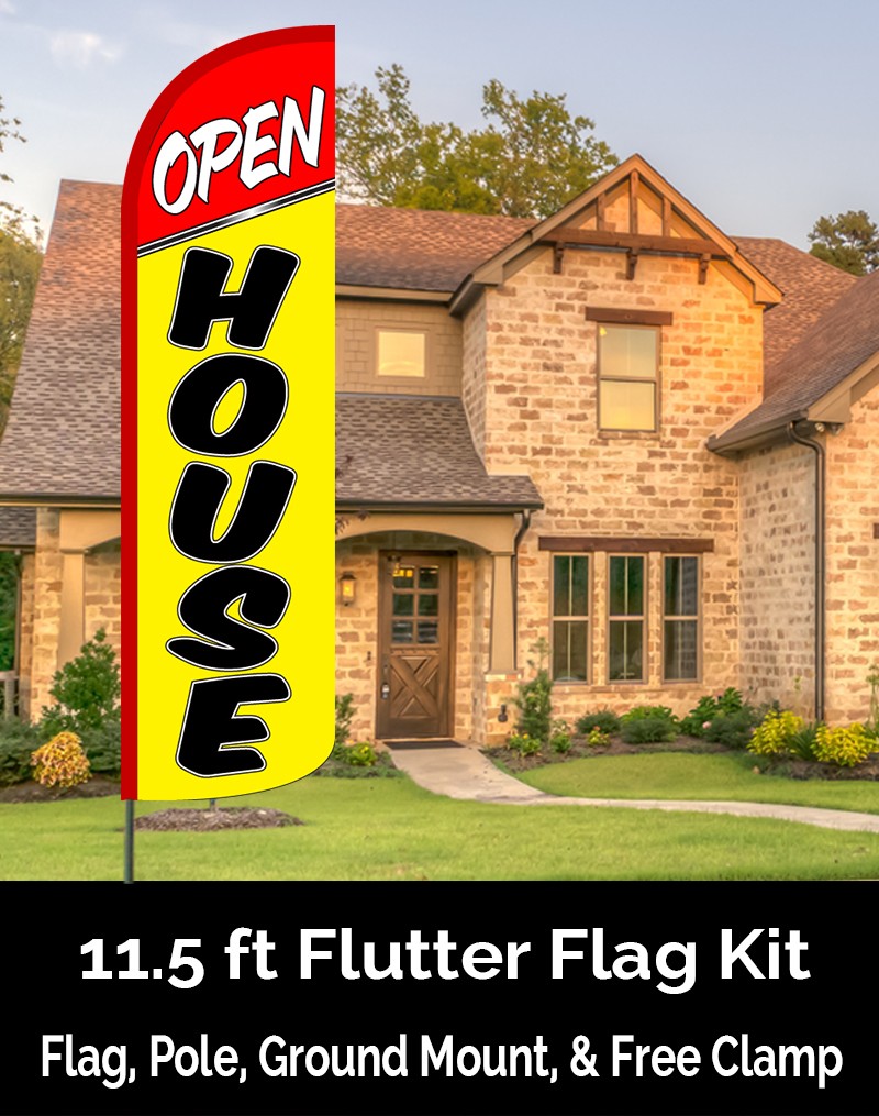 Open House Feather Flag 11 ft , 29.95, same day shipping